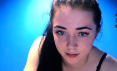Brunette amateur webcam teen girl stripping