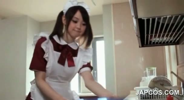 Asian teen maid hottie crammed in the ass